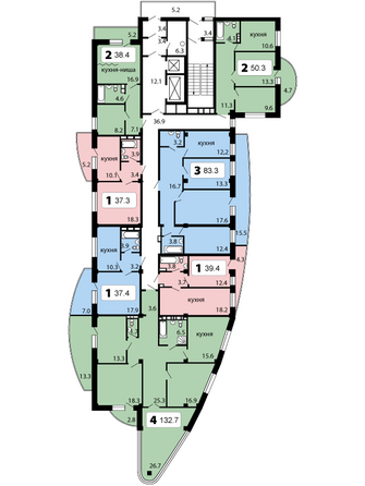 Секция 5, 2-9 этаж