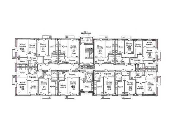 Планировка 3-8 этажа