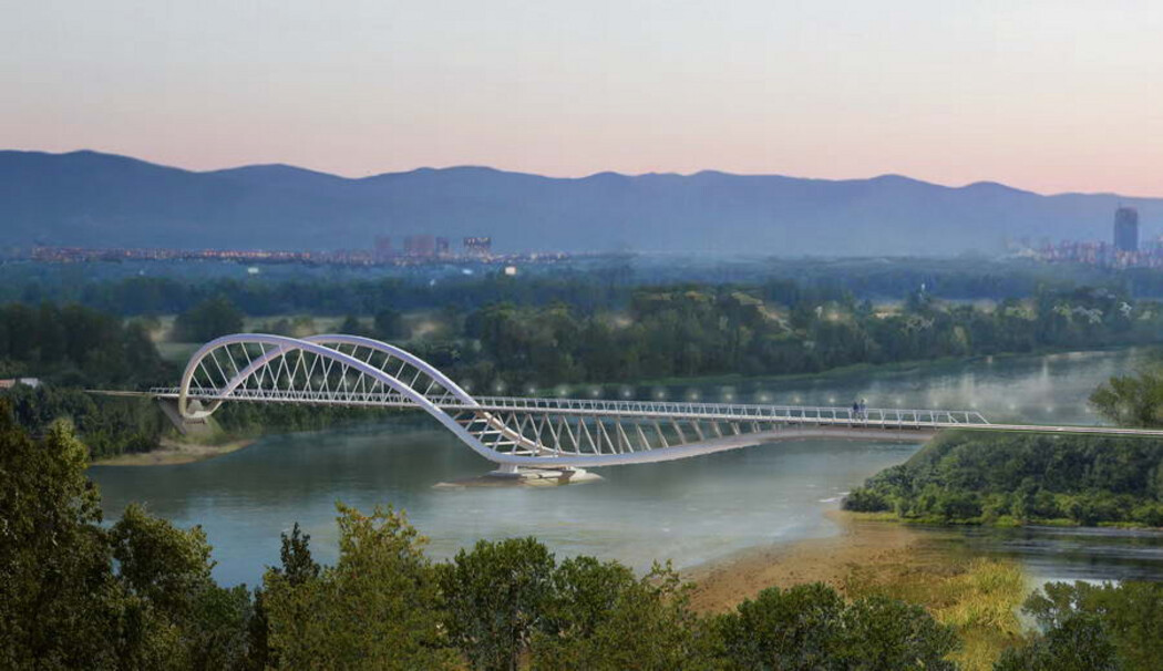 проект велопешеходного моста из Зеленой рощи на Татышев