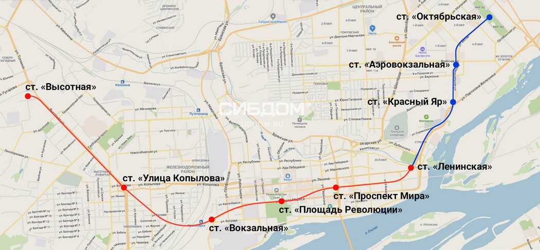 схема красноярского метро