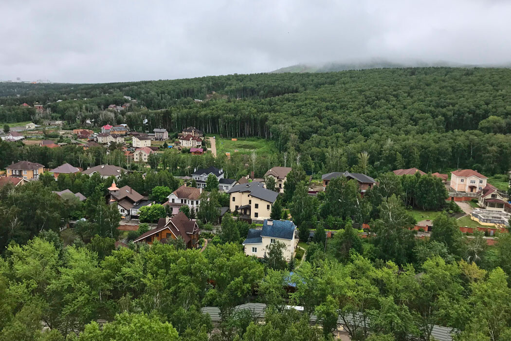вид с крыши дома