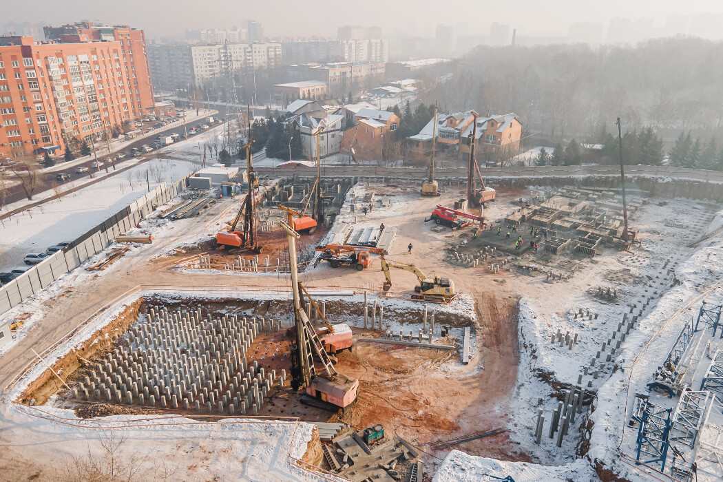 Строительство ЖК Универс в Красноярске