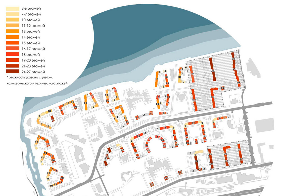 Этажность домов в мкр-не Тихие зори
