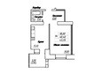 Королева, дом 3, корпус 1: Планировка однокомнатной квартиры 43,35 кв.м