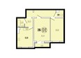 Эволюция, 1 очередь, б/с 2-7, 2-8: Планировка двухкомнатной квартиры 59,74 кв.м