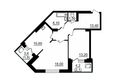 Папанинцев, дом 119: Планировка двухкомнатной квартиры 66,7 кв.м