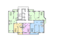 Матрешкин двор, 105, дом 2: Блок-секция 1. Планировка 5-7 этажей