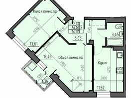 Продается 2-комнатная квартира ЖК Ясный, дом 9, 57.01  м², 6020256 рублей