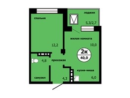 Продается 2-комнатная квартира ЖК Тихие зори, дом Панорама корпус 2, 40  м², 5480000 рублей