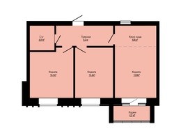 Продается 3-комнатная квартира ЖК Бердские кварталы, дом 2.1, 71.6  м², 5850000 рублей