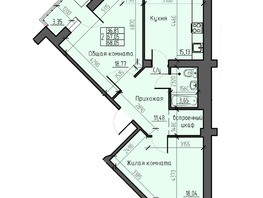Продается 2-комнатная квартира ЖК Ясный, дом 9, 68.05  м², 7186080 рублей