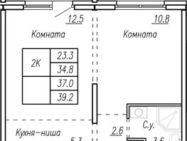Продается 2-комнатная квартира ЖК Шумакова, дом 13 , 37  м², 5200000 рублей