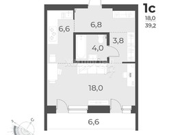 Продается 1-комнатная квартира ЖК Нормандия-Неман, дом 2, 39.2  м², 6700000 рублей