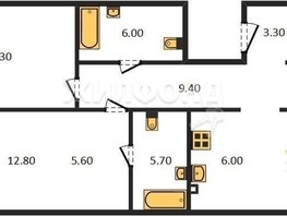 Продается 3-комнатная квартира ЖК Авиатор, урбан-вилла 2, 109.5  м², 13580000 рублей