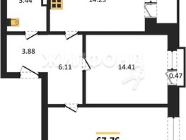 Продается 2-комнатная квартира ЖК Расцветай на Красном, дом 9, 67.76  м², 11200000 рублей