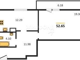 Продается 1-комнатная квартира ЖК Расцветай на Зорге, дом 2, 52.65  м², 4850000 рублей