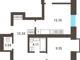 Продается 4-комнатная квартира ЖК Коперник, 84.66  м², 13342416 рублей