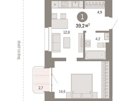 Продается 1-комнатная квартира ЖК На Декабристов, дом 6-2, 39.53  м², 9010000 рублей