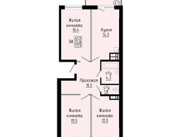 Продается 3-комнатная квартира ЖК Матрешкин двор, дом 2, 73.9  м², 7907300 рублей