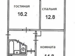 Продается 3-комнатная квартира Олега Кошевого ул, 59.1  м², 5000000 рублей