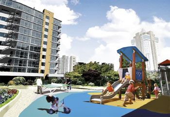 Детские площадки в новом жилом районе «Южный берег»