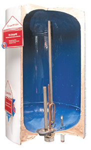 Накопительный водонагреватель представляет собой герметичный бак, внутри которого находится электрический нагревательный элемент (тЭН)