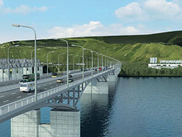 Четвертый автодорожный мост через Енисей, макет